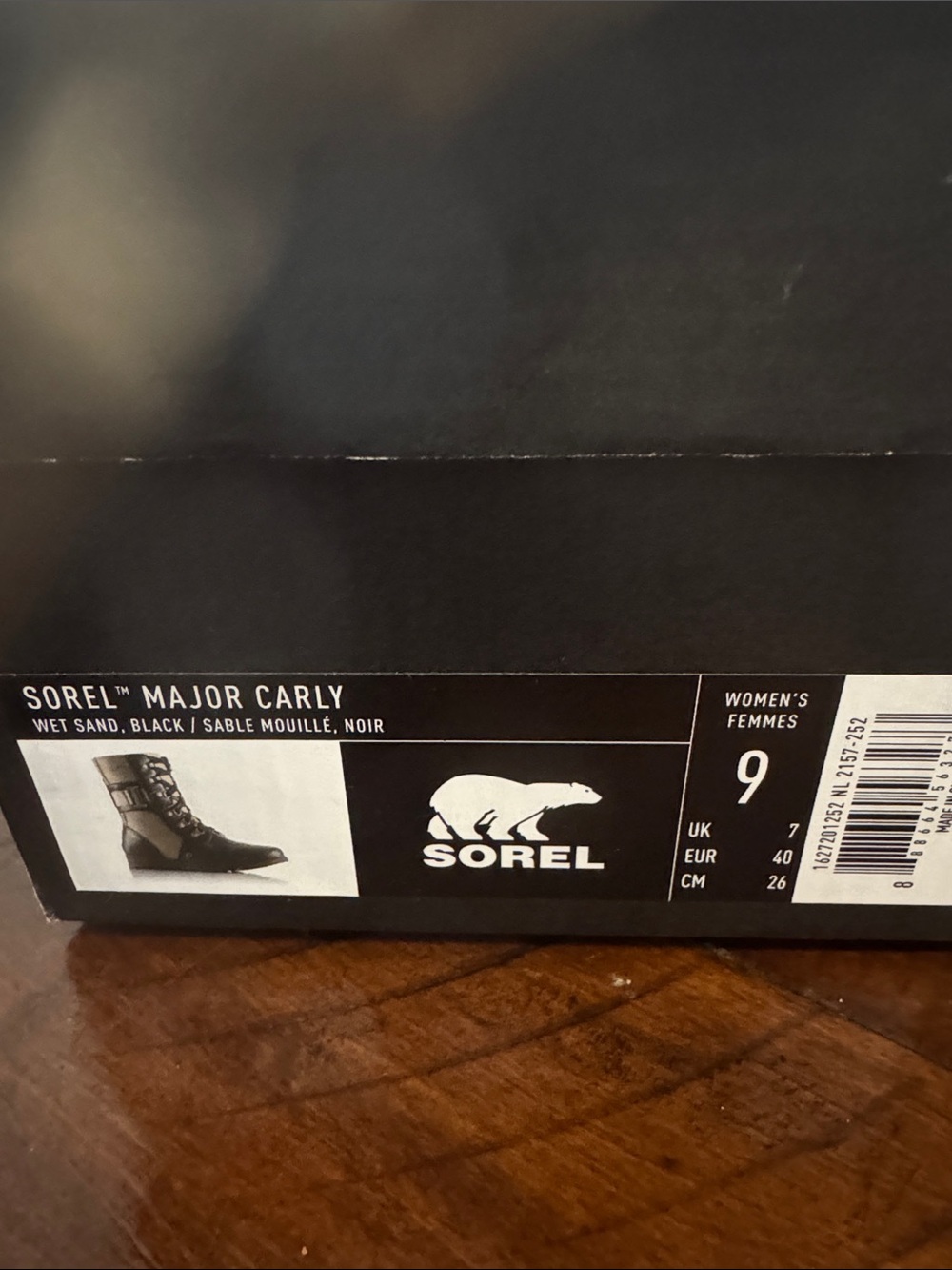 Sorel Black and Gray Lace-Up Combat Boots - Picture 5 of 5